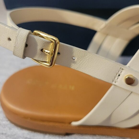 Cole Haan Womens Francie Leather Strappy Flat Sandals - Picture 6 of 8
